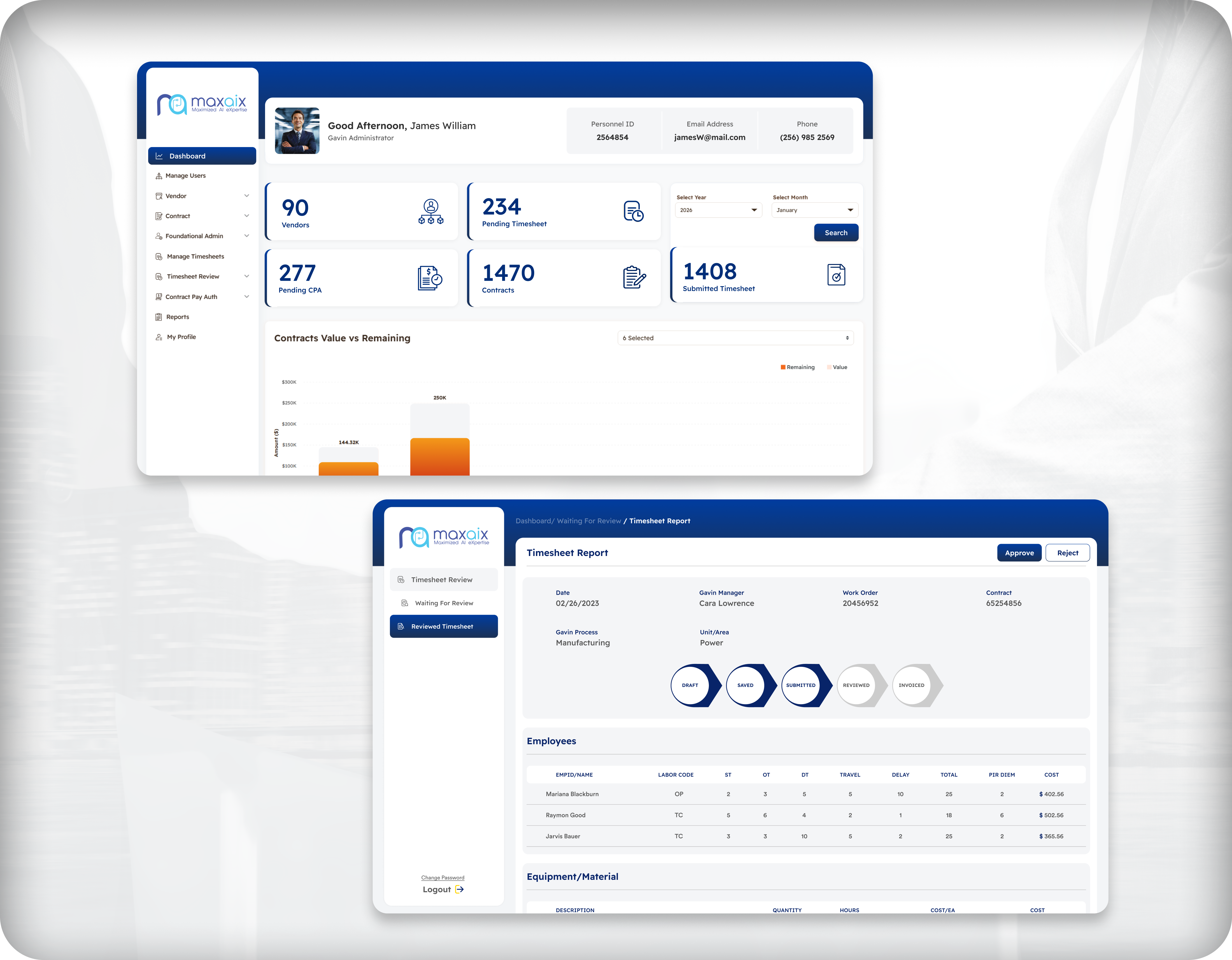 GAVIN VMS Platform Dashboard
