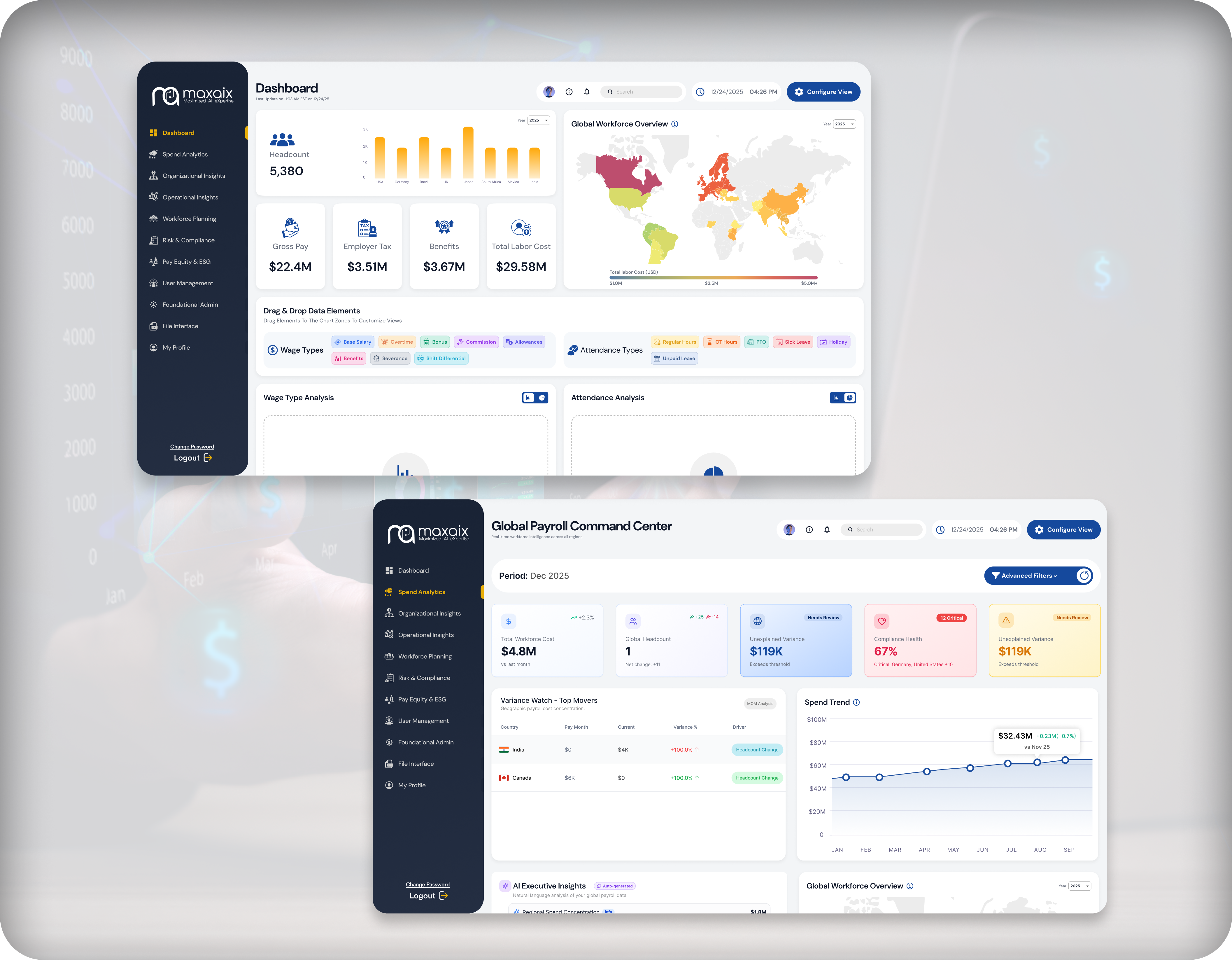 APEX Payroll System Dashboard